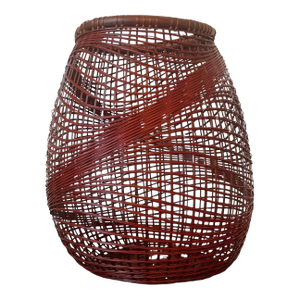 Japanese Bamboo Basket Ikebana by Abe Motoshi