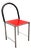 Vintage Red Side Chair in Laminate & Metal in the style of Ettore Sottsass, Italy, 1980s For Sale
