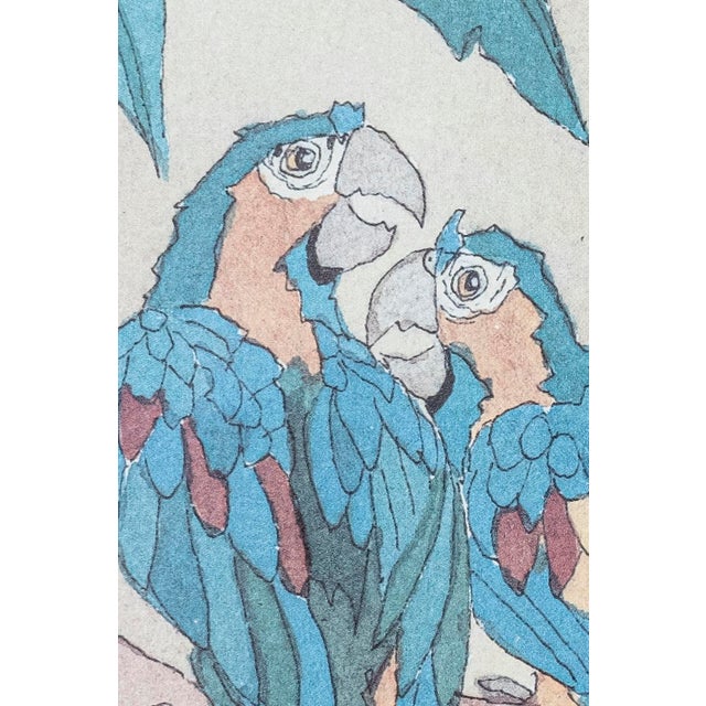 1980s Dan Goad “Macaws” Signed & Numbered Limited Edition Bird Print, Framed For Sale - Image 5 of 13