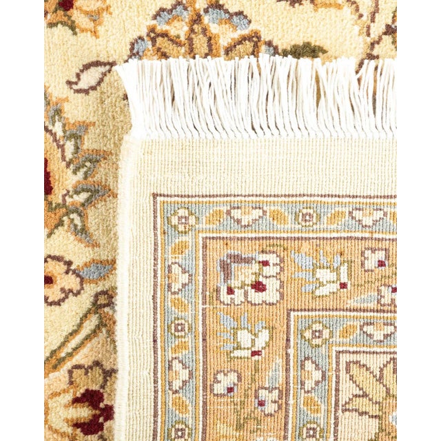 2000 - 2009 Mogul, One-of-a-Kind Hand-Knotted Area Rug in Ivory, 8' 4" x 10' 4" For Sale - Image 5 of 8