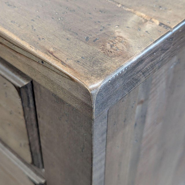 Brown Vaughan Bassett Cool Rustic Clear Maple Three Drawer Nightstand For Sale - Image 8 of 11