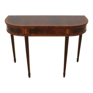 Hekman Federal Mahogany Console Hall Table For Sale