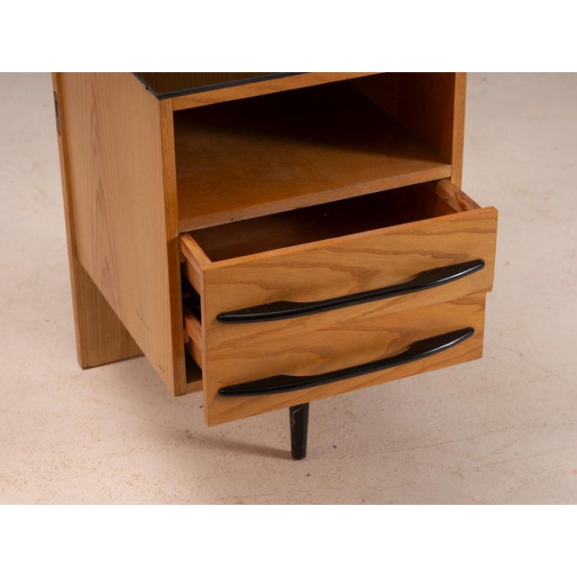 Beige Vintage Czech Bedside Tables by Mojmir Požar, 1960s, Set of 2 For Sale - Image 8 of 11