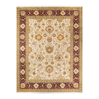 Mogul, One-of-a-Kind Hand-Knotted Area Rug - Ivory, 9' 1" x 11' 10" For Sale