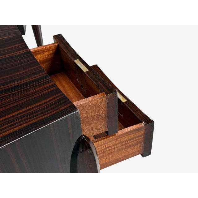 Émile-Jacques Ruhlmann Attr., Desk, Macassar Mahogany, Shagreen, France, 1900s For Sale - Image 12 of 17