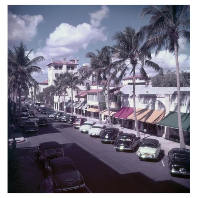 Slim Aarons, Palm Beach Street, Estate Stamped Photographic Print, 1953 / 2020s For Sale