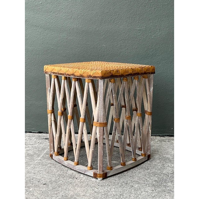 This vintage Equipale stool celebrates the enduring beauty of traditional Mexican craftsmanship through its handcrafted...