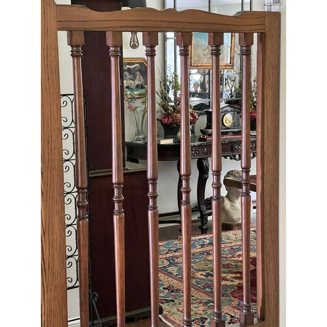 Vintage Carved Wood Double Sided Gate For Sale - Image 4 of 10