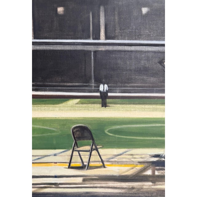 1960s Sidney Goodman, Large American Modernist Oil Painting Baseball Game the Tryout Sidney Goodman, 1965 For Sale - Image 5 of 18