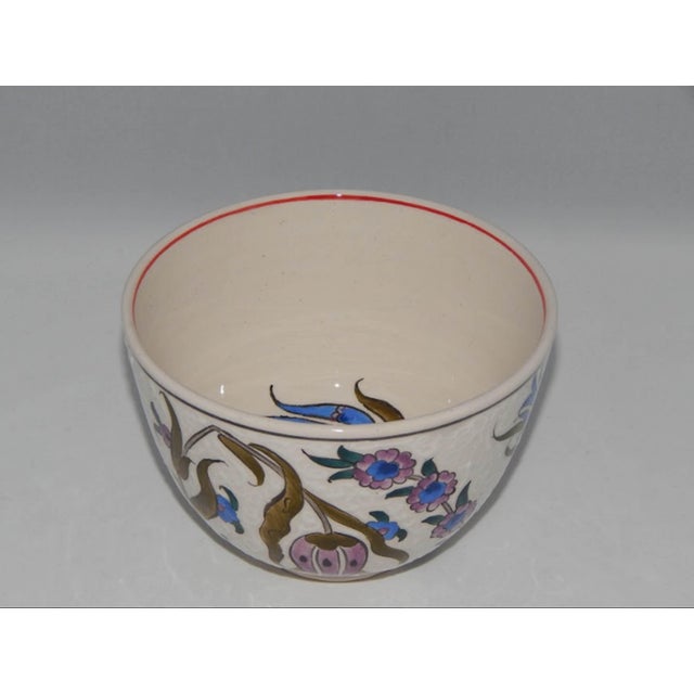 Large Pottery Bowl From Turkey Handpainted Colorful Ceramic