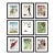 Gallery Wall Framed Art Prints of Vintage Vogue Covers, Set of 9 For Sale