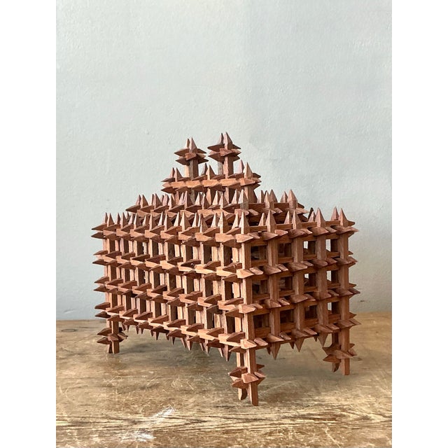 Vintage Boho Tramp Art Box For Sale - Image 10 of 11