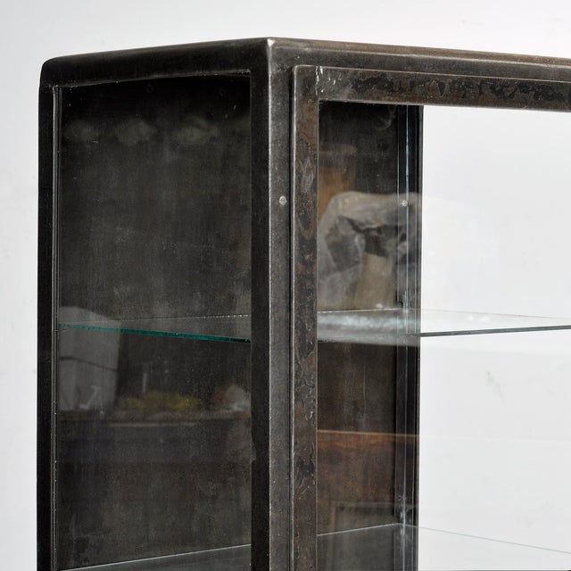 1920s Polished Iron Medicine Cabinet, 1920s For Sale - Image 5 of 11