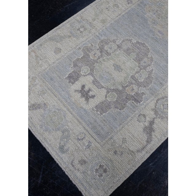 Turkish Oushak Rug 2'8" x 6'6" For Sale - Image 4 of 8