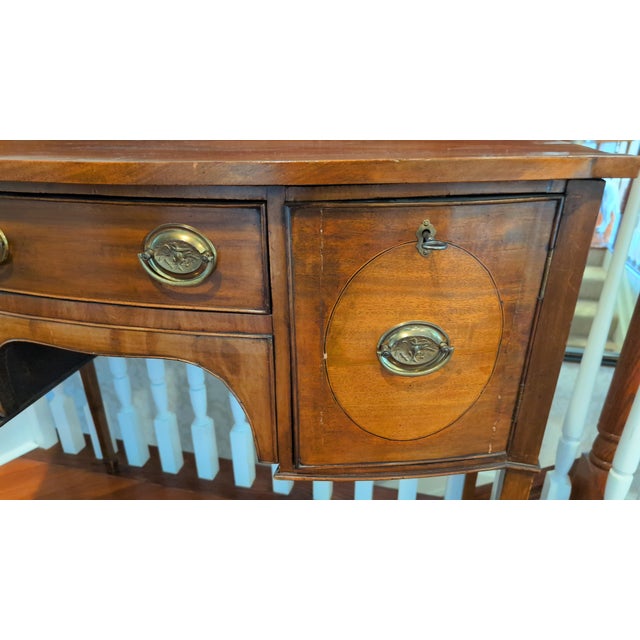 George Hepplewhite English Inlaid Mahogany Hepplewhite Sideboard, Circa 1880 For Sale - Image 4 of 8