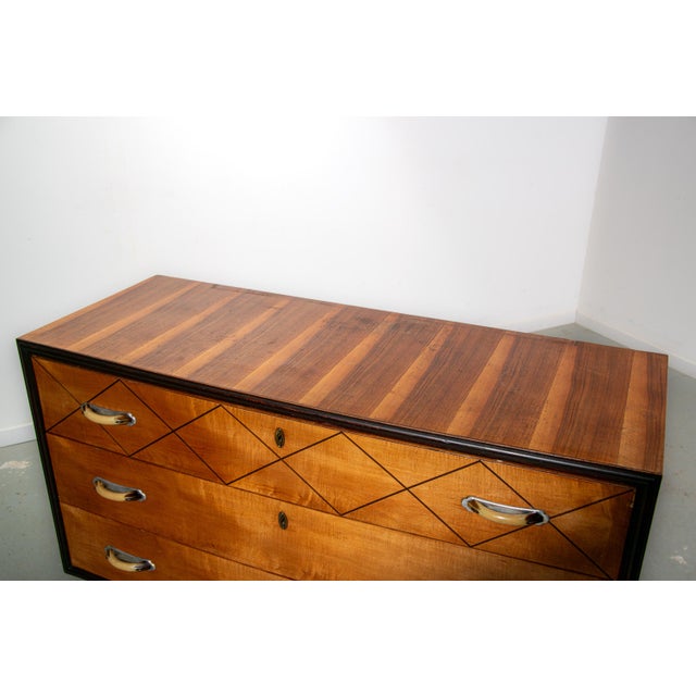 Italian Chest of Drawers in Teak with Faux Bone Handles, 1940 For Sale - Image 18 of 18