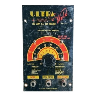 Vintage Industrial Ultra-Weld Faceplate – Mid-Century Statement Wall Decor For Sale