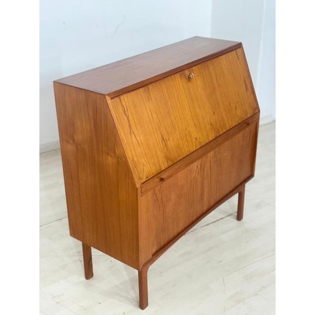 Mid-Century Danish Secretary in Teak by Bernhard Pedersen & Søn for Eskilstrup-Falster Møbelfabrik, 1960s For Sale - Image 13 of 18