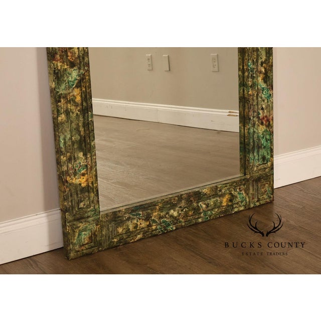 Faux Marble Geometric Framed Wall Mirror 47' x 36" For Sale - Image 11 of 16