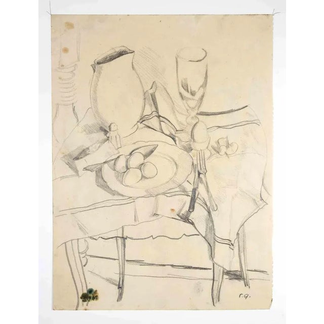 Modern Reynold Arnould, Still Life, Drawing, Mid-20th Century For Sale - Image 3 of 3