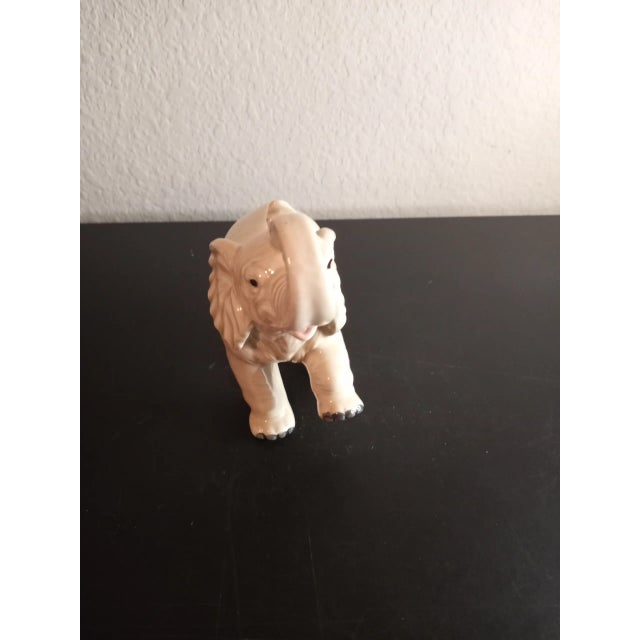 Ceramic 1970s Norcrest Porcelain Trunk-Up & Leg-Up Hopping Elephant Figurine For Sale - Image 7 of 7