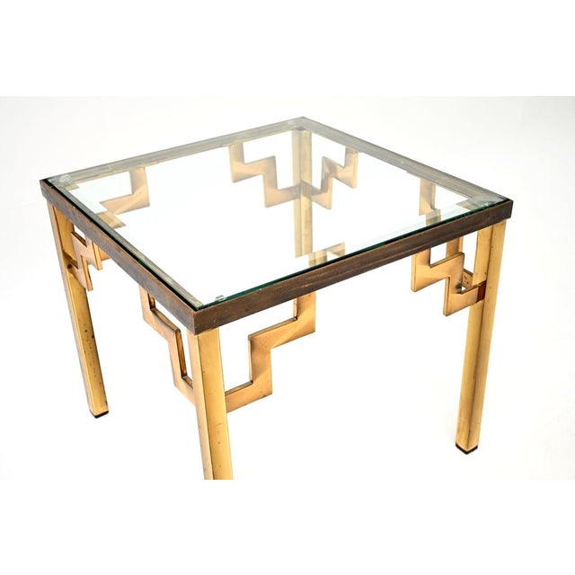 1960s Vintage French Brass Side Table, 1960s For Sale - Image 5 of 7