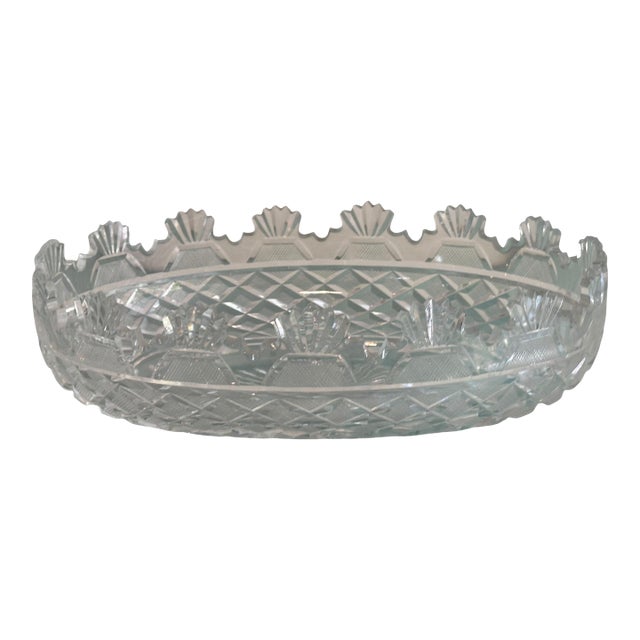 Huge Jackie O Waterford Kennedy Heritage Crystal Centerpiece Bowl For Sale