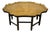 A Kittinger Octagonal Gold Leaf Coffee Table With an Ebonized Faux Bamboo Base For Sale