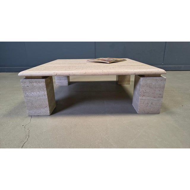 Vintage Italian Travertine Coffee Table, 1970s For Sale - Image 15 of 17