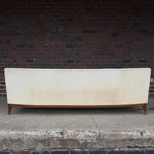 Mid-Century Modern Curved Back Sofa Quality Possibly Tomlinson or Rway For Sale - Image 12 of 12