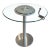 1990s Silvia Stein Signed Art Installation Glass & Steel Table With Pewter Figurine For Sale