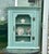 French Provincial Mid-Century Distressed Green Cabinet, With 2 Shelves For Sale In Minneapolis - Image 6 of 12