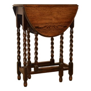 English Edwardian Oak Gate-Leg Table, Circa 1900 For Sale