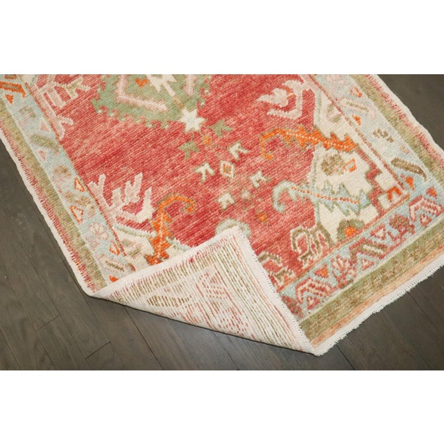 Early 20th Century Vintage Red Small Medallion Oushak - 2'7" x 3'11" For Sale - Image 5 of 6