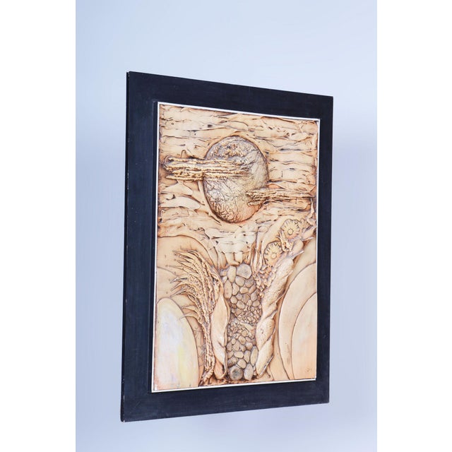 This hanging ceramic relief from 1992 is a striking example of Czech postmodern ceramics, seamlessly continuing the...