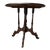 Antique Victorian Style Round Carved Mahogany Center Side Table For Sale