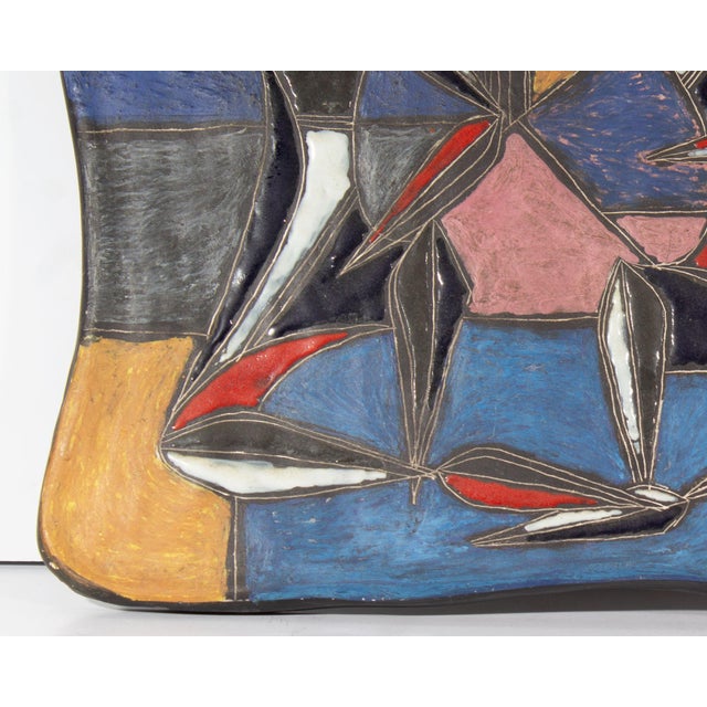 Abstract Wall Plaque With Figures by Marcello Fantoni for Raymor Italy For Sale - Image 3 of 9
