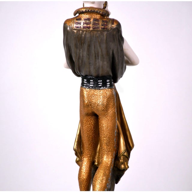 Elegant Dancing Couple Sculpture on Polished Marble Base – Classic Figural Art Statue For Sale - Image 13 of 14