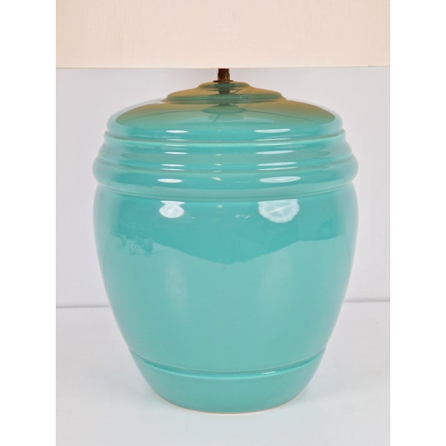 Table Lamp in Mint Porcelain from Laura Ashley, 1980s For Sale - Image 6 of 10
