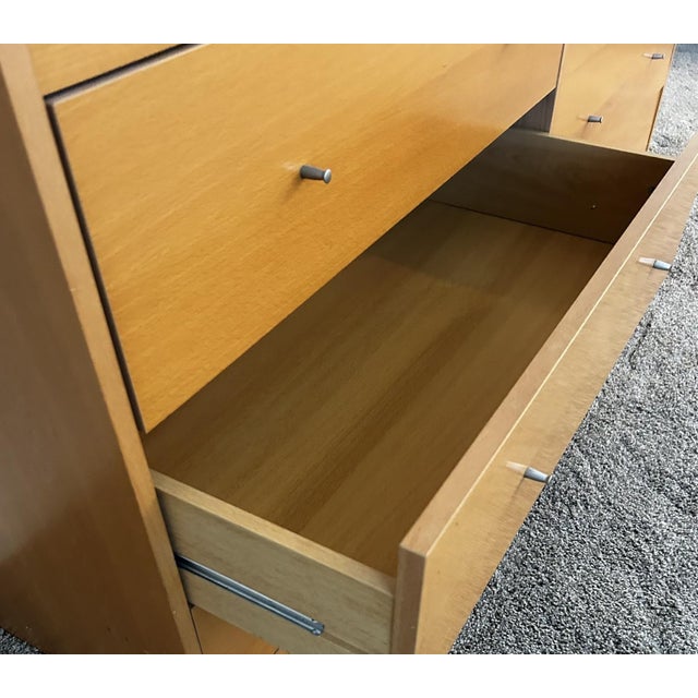 Mid-Century Modern Scandinavian Beech Dresser & Pair of Nightstands, 3 Pieces For Sale - Image 12 of 13