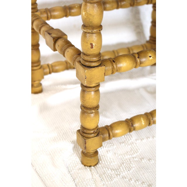 Red and Yellow Handpainted Table From the 1990s by Guildmaster For Sale - Image 11 of 13