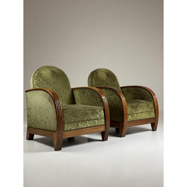 French Art Deco Club Chairs, 1930s, Set of 2 For Sale - Image 3 of 18