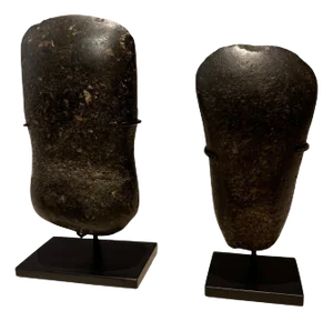 Pair of Neolithic Black Basalt Axe Heads, Great Britain Circa 2200 BC