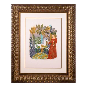 Mid 20th Century Virgo Zodiac Hand Signed Contemporary 55/250 Framed Lithograph by Judith Bledsoe