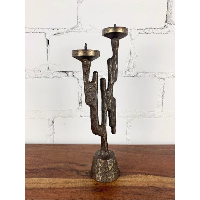 Vintage Brutalist Candleholder, 1960s For Sale - Image 9 of 9