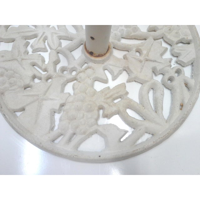 Vintage Woodard Cast Iron Grapes Motif Umbrella Stand, Attributed For Sale - Image 4 of 4