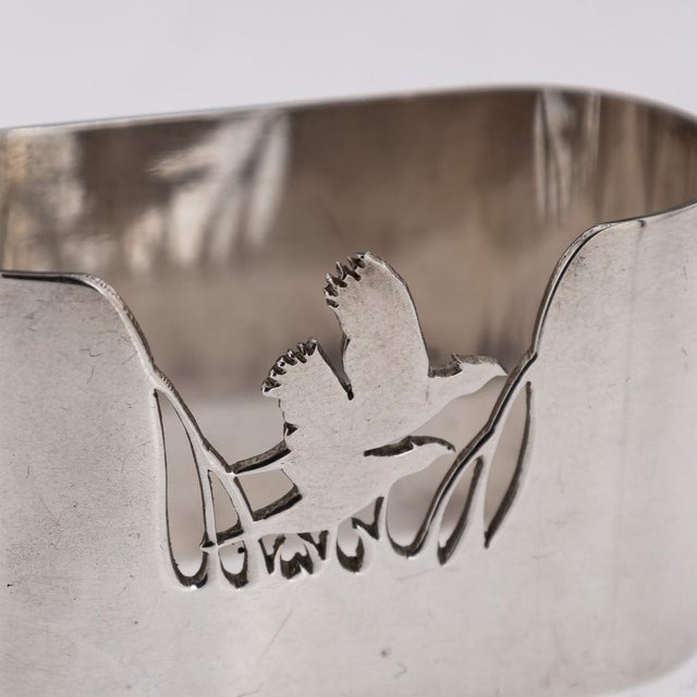 Silver Silver Hunting and Fishing Napkin Holders from Garrard, 1985, Set of 4 For Sale - Image 8 of 11