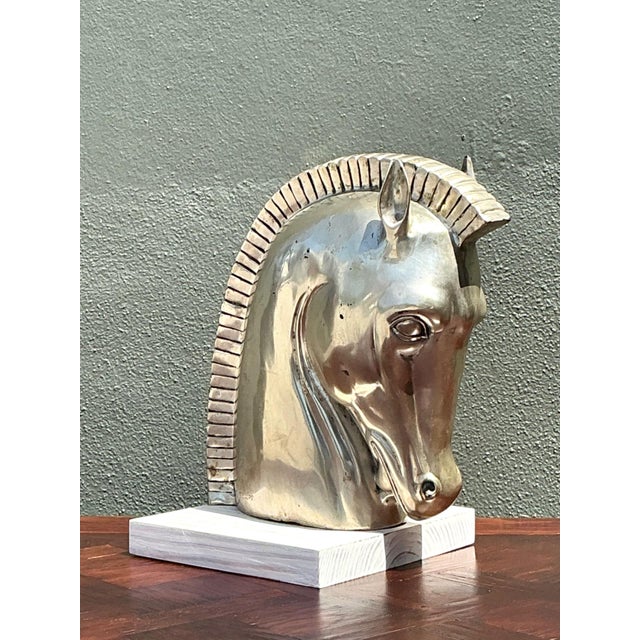 Mid 20th Century Vintage Horse Head Sculpture For Sale - Image 5 of 17