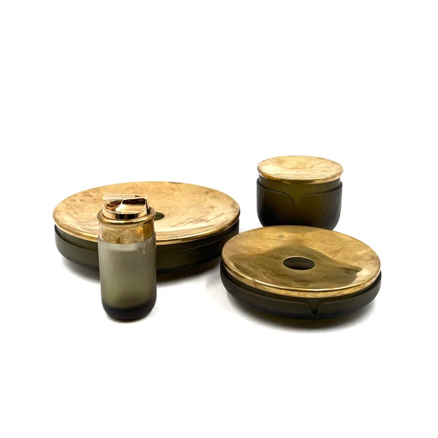 Yellow Murano Glass Smoking Set, VeArt, Italy 1970 For Sale - Image 11 of 18