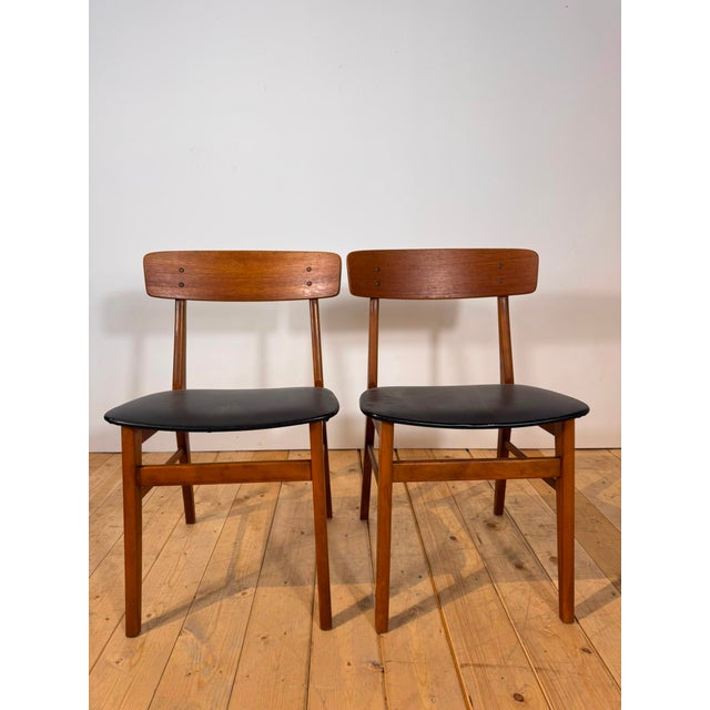 Vintage Teak Dining Chairs, Denmark, 1960s, Set of 2 For Sale - Image 6 of 6